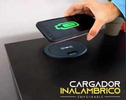 CARGADOR INALAMBRICO PARA EMPOTRADO X UND.