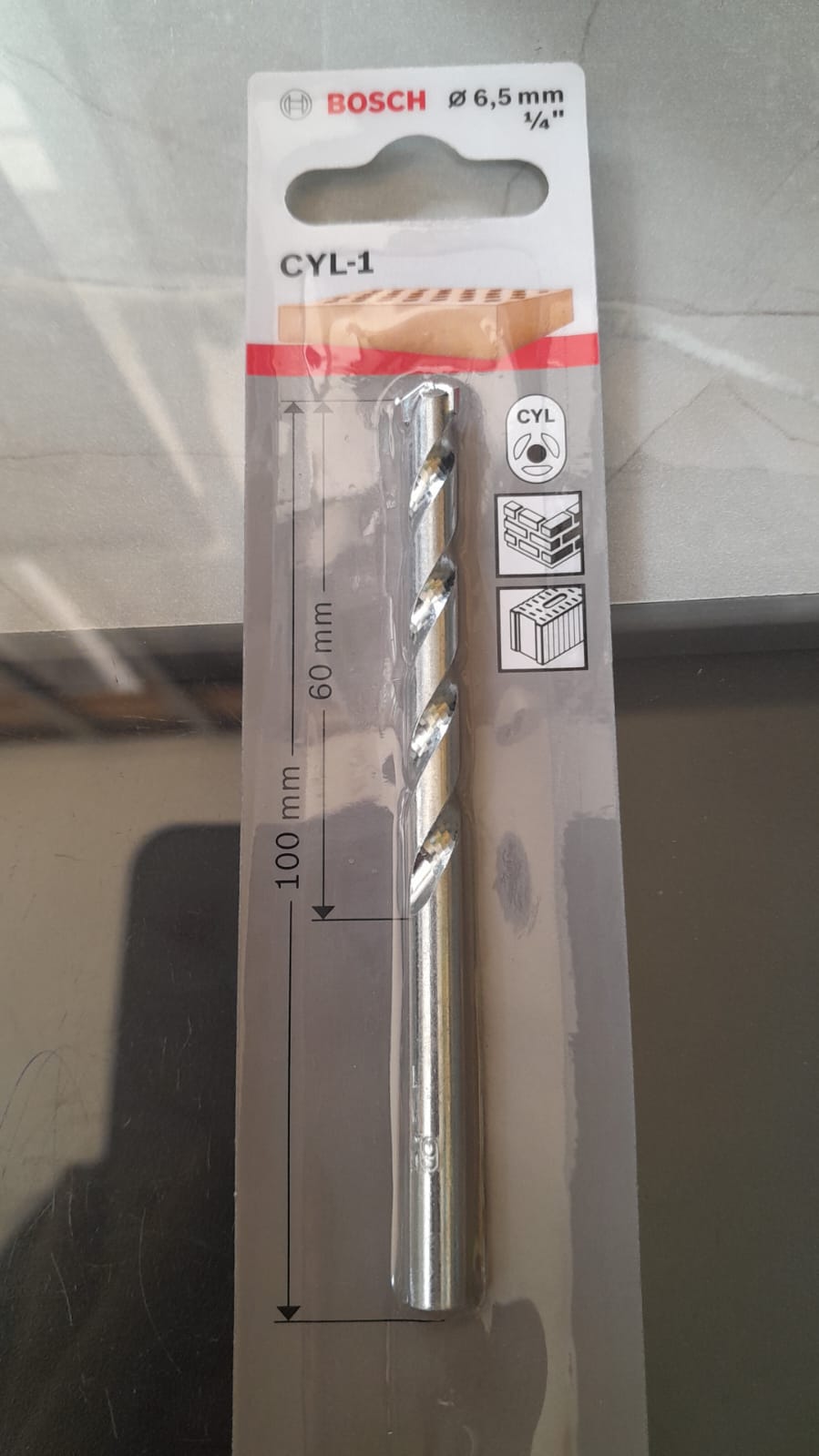 BROCA BOSH SIMPLE (TALADRO ) P/ CONCRETO DE 1/4 X UND.