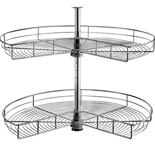 CANASTILLA GIRATORIA 270° CROMADA P/ MUEBLE DE 70CM.