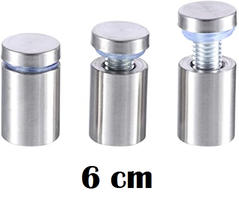 BASES DE ACERO P/VIDRIO 6CM X UND.