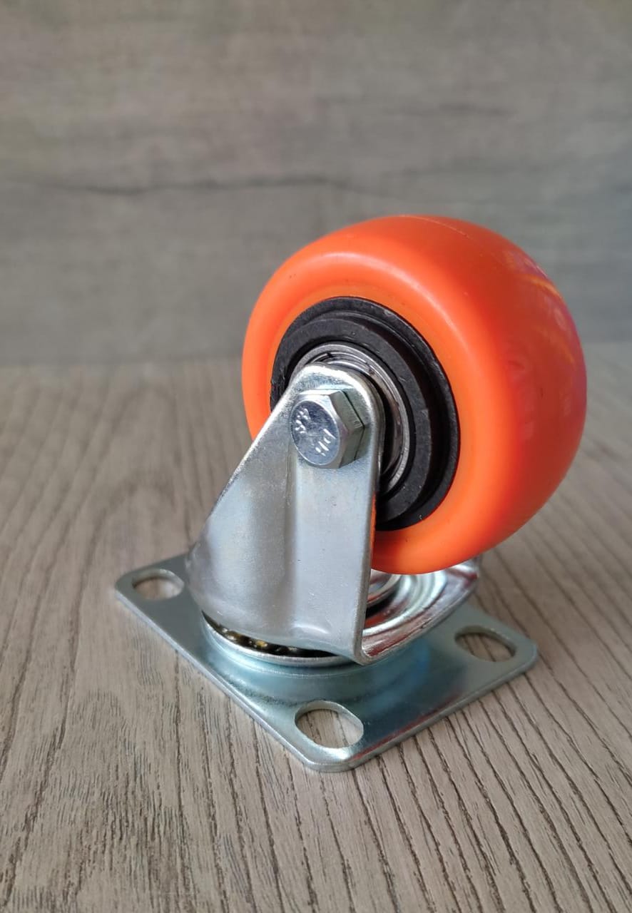 GARRUCHA INSUSTRIAL NARANJA DE 2" S/F JUEGO DE 4