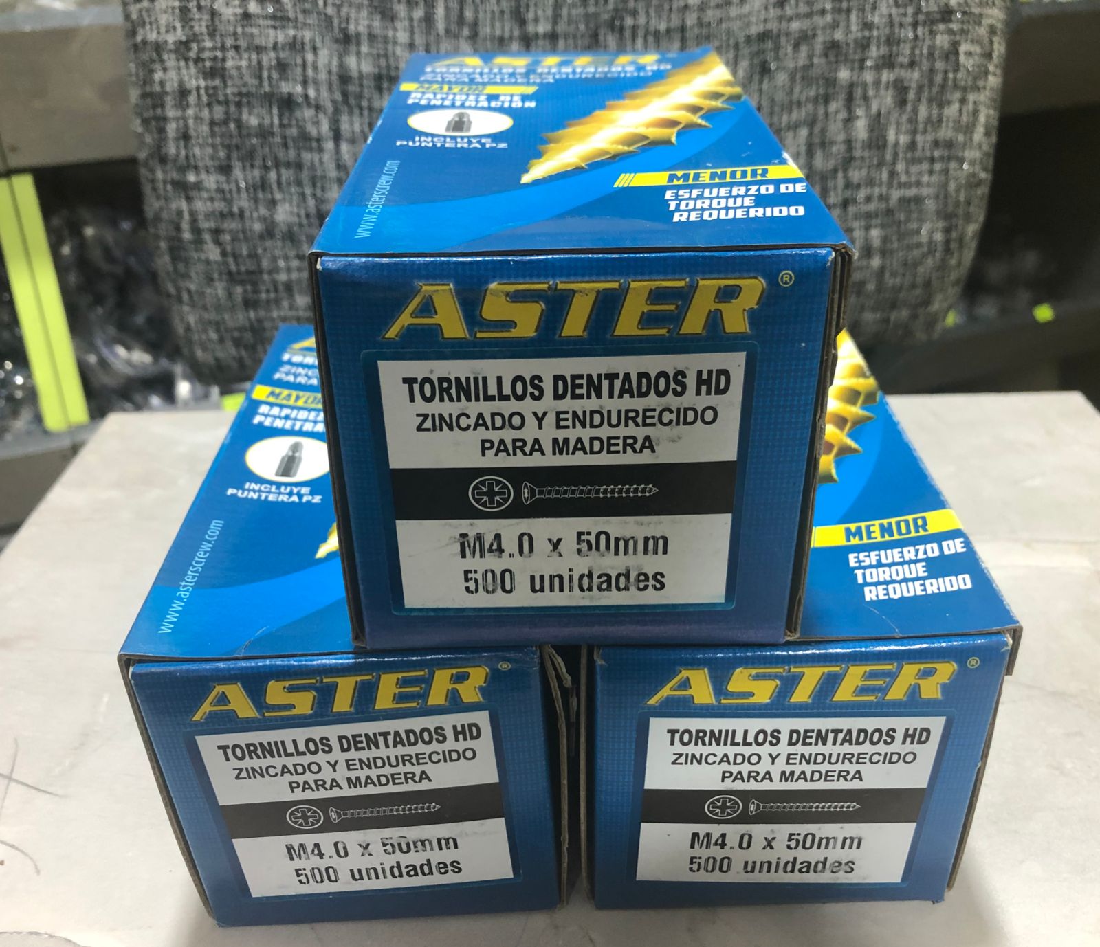 TORNILLO ASTER 4.0 X 50 CAJA DE 500