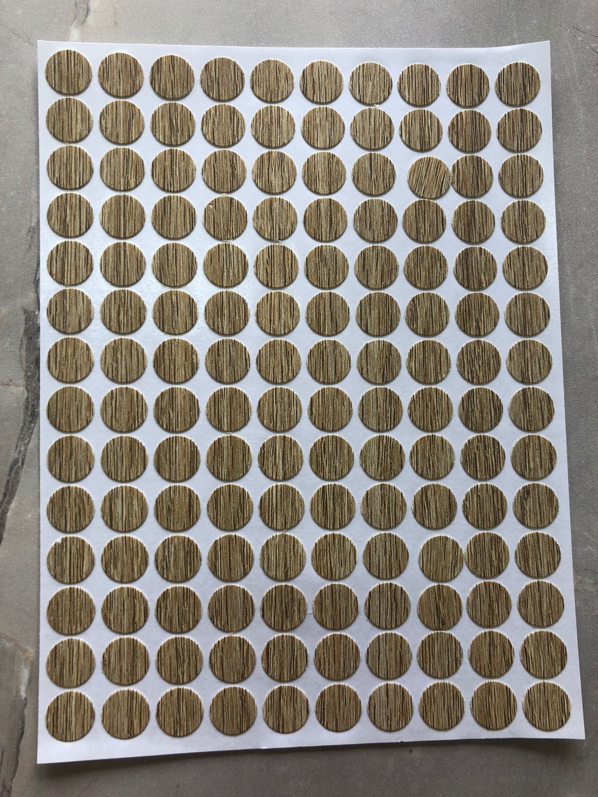 TAPITAS ADHESIVAS COLOR ROVERE X PLANCHA