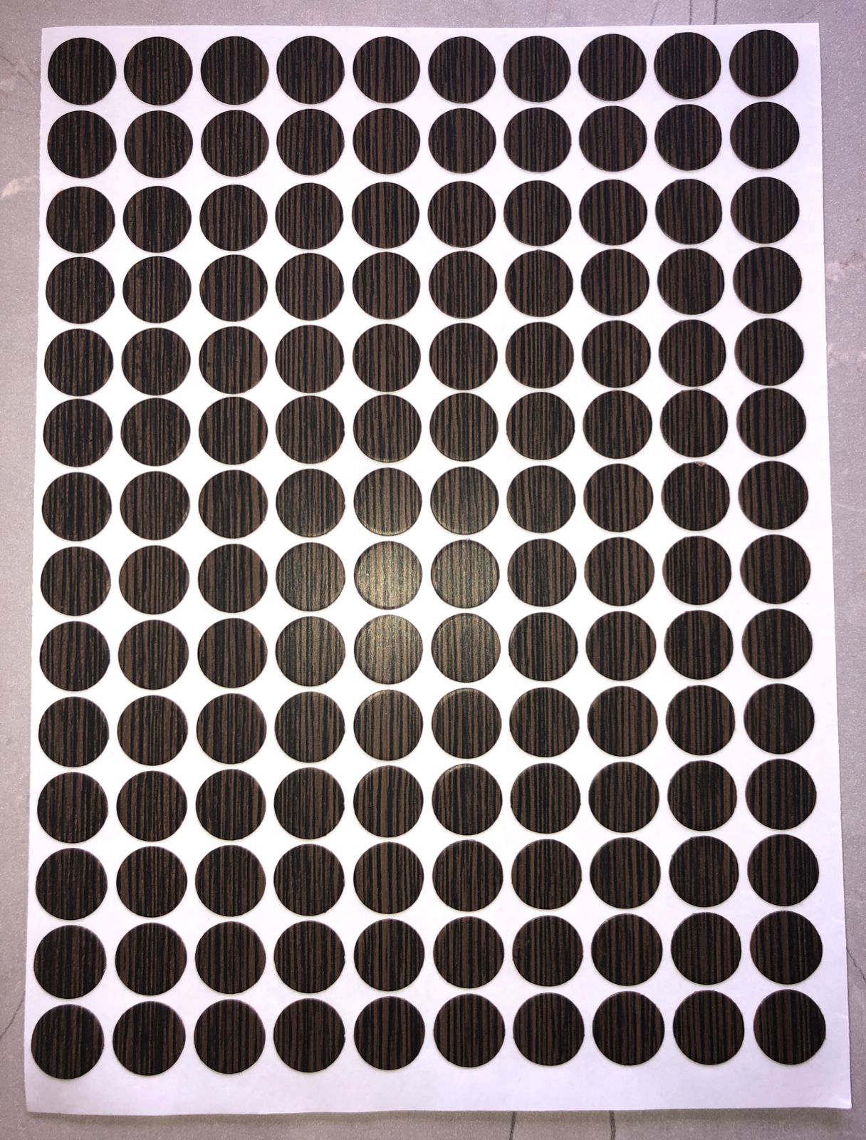 TAPITAS ADHESIVAS COLOR AMARETTO X PLANCHA