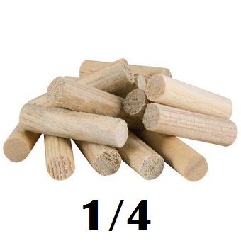 TARUGOS DE MADERA 1/4 BL X 50 UNID