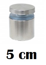 BASES DE ACERO P/VIDRIO 5CM DE ALTO X UND.