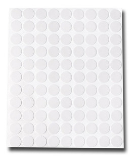 TAPITAS ADHESIVAS BLANCAS X PLANCHA