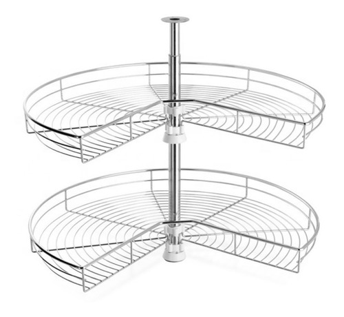 CANASTILLA GIRATORIA 270° CROMADA P/ MUEBLE DE80CM.