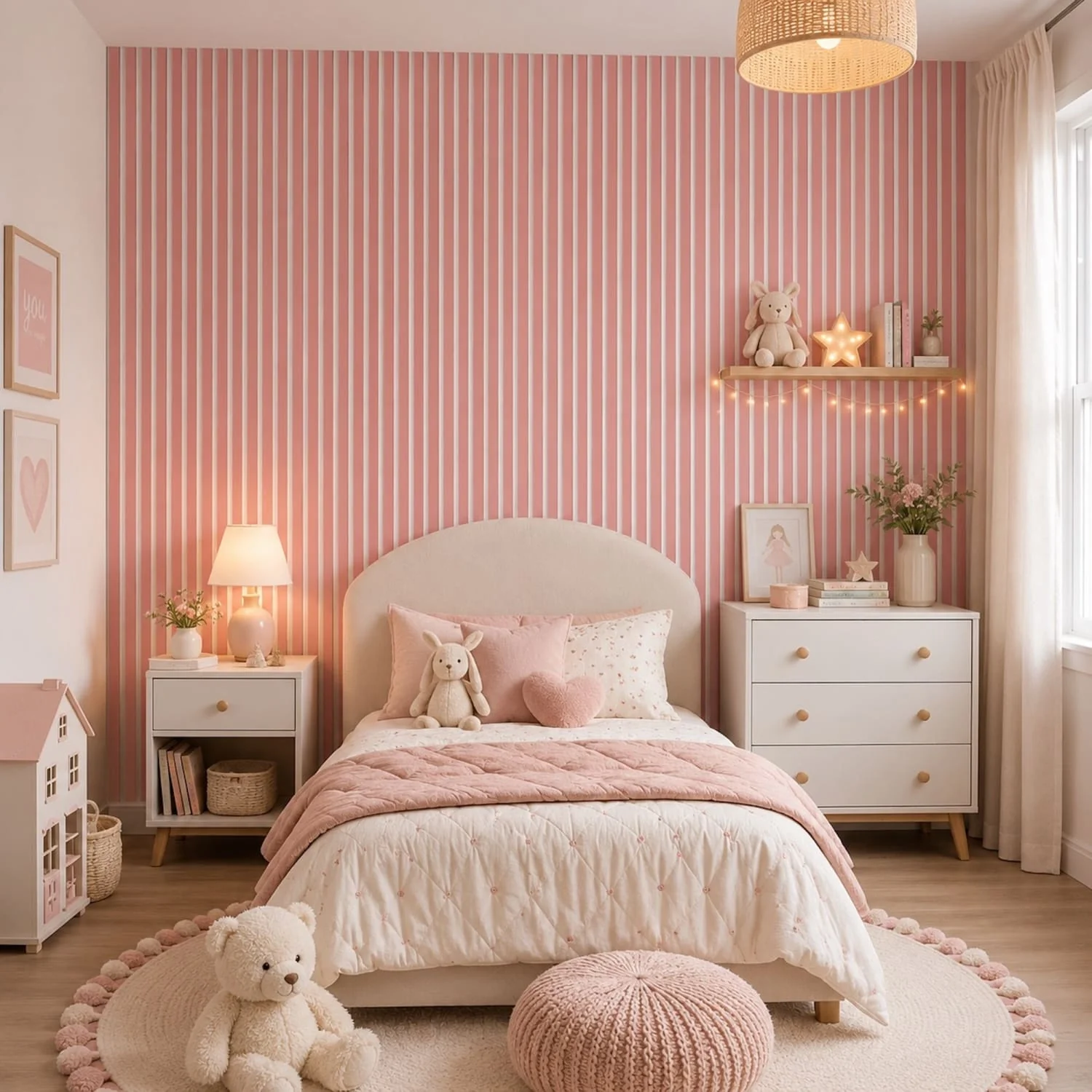 Wall Panel pink baby PVC 17 x 2.9 x und