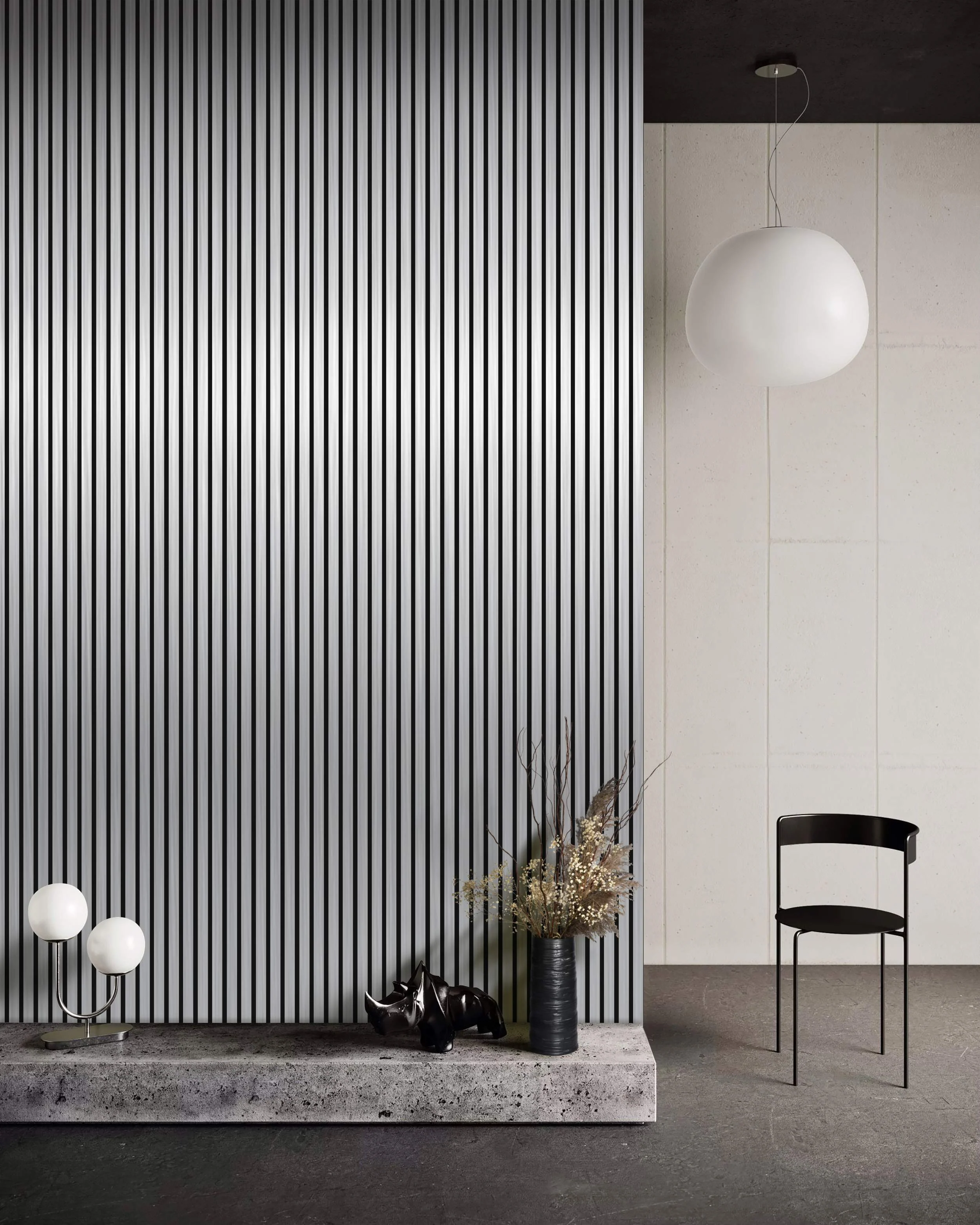 Wall Panel Metal Plateado PVC 17 x 2.9 x und